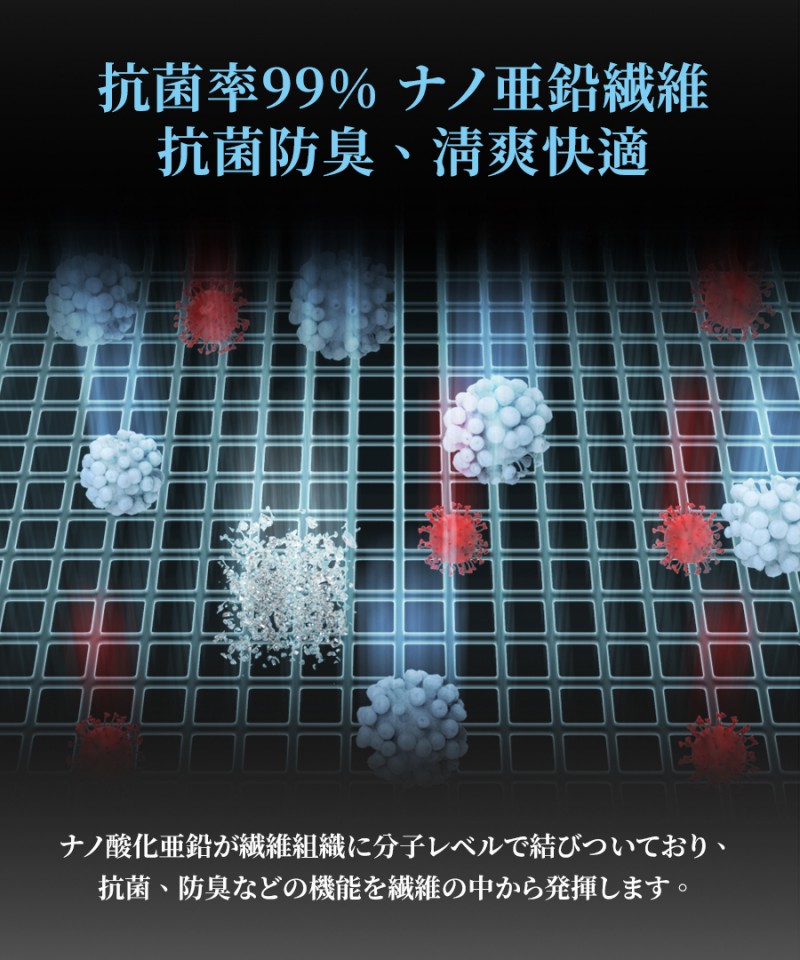 南良グループH&H|ナノ亜鉛抗菌|抗菌膝サポーター|亜鉛繊維|抗菌|膝サポーター