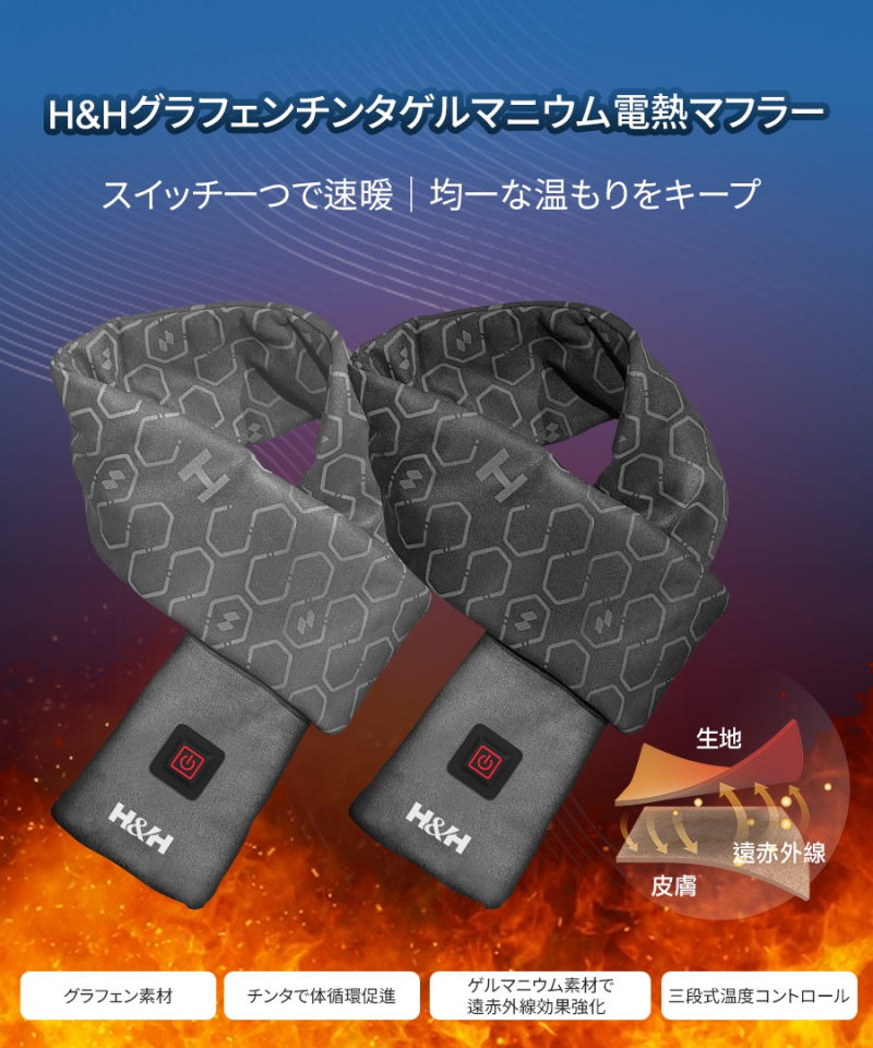 南良グループH&H|グラフェン素材|チタン繊維|ゲルマニウム繊維|電熱マフラー|蓄熱|遠赤外線効果